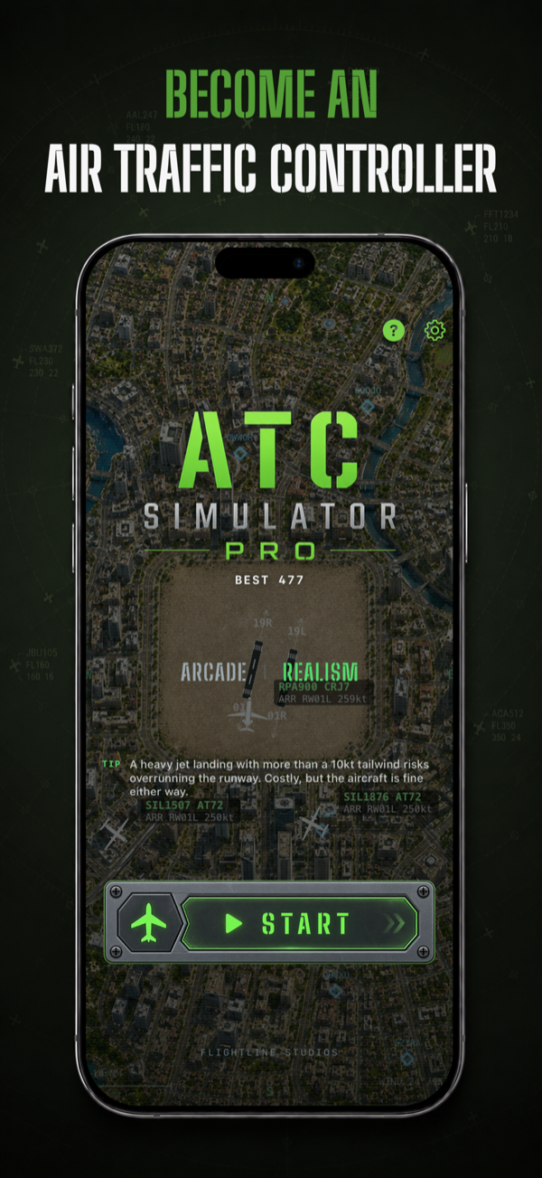 ATC Simulator Pro main menu